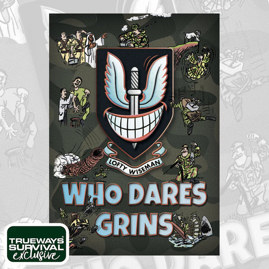 WHO DARES GRINS - PAPERBACK BOOK